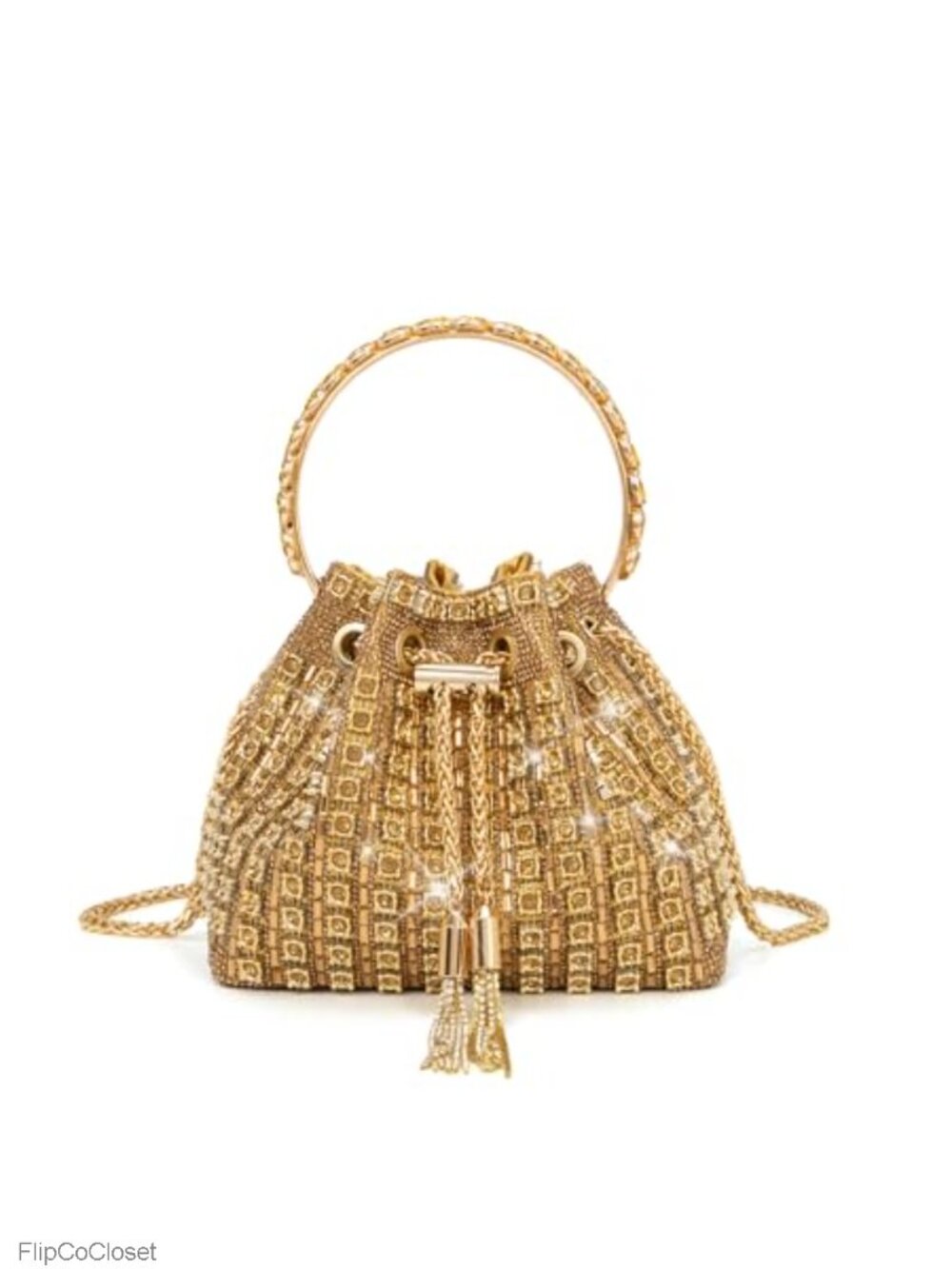 Rhinestone Clutch Purse Sparkly Evening Bag Detachable Chain Wristlet Crossbody